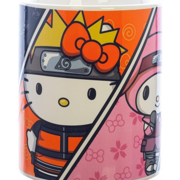 Hello Kitty x Naruto Shippuden Ceramic Coffee Tea Mug 16 oz from Bioworld - Picture 9 of 10